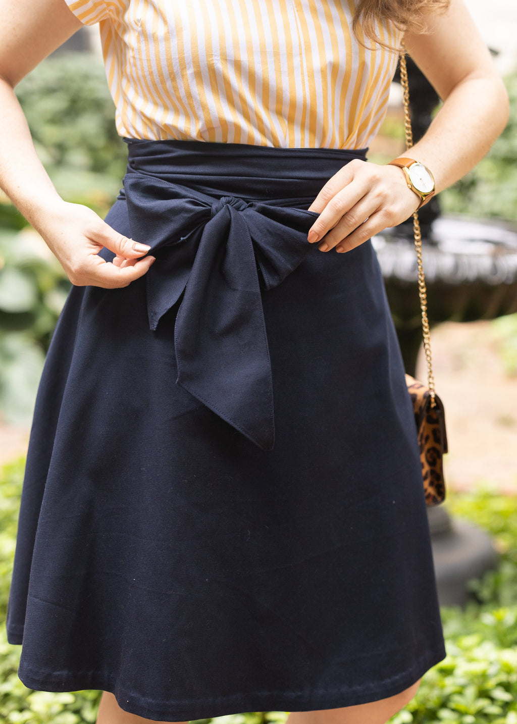 Navy skirt with pockets hotsell